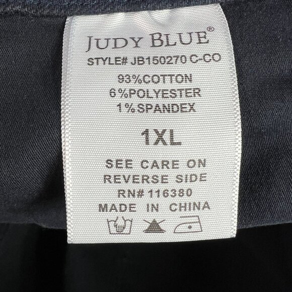 Judy Blue Jean Shorts Womens Plus 33* High Rise Bermuda Blue Denim Jorts Tag 1XL - Picture 5 of 16